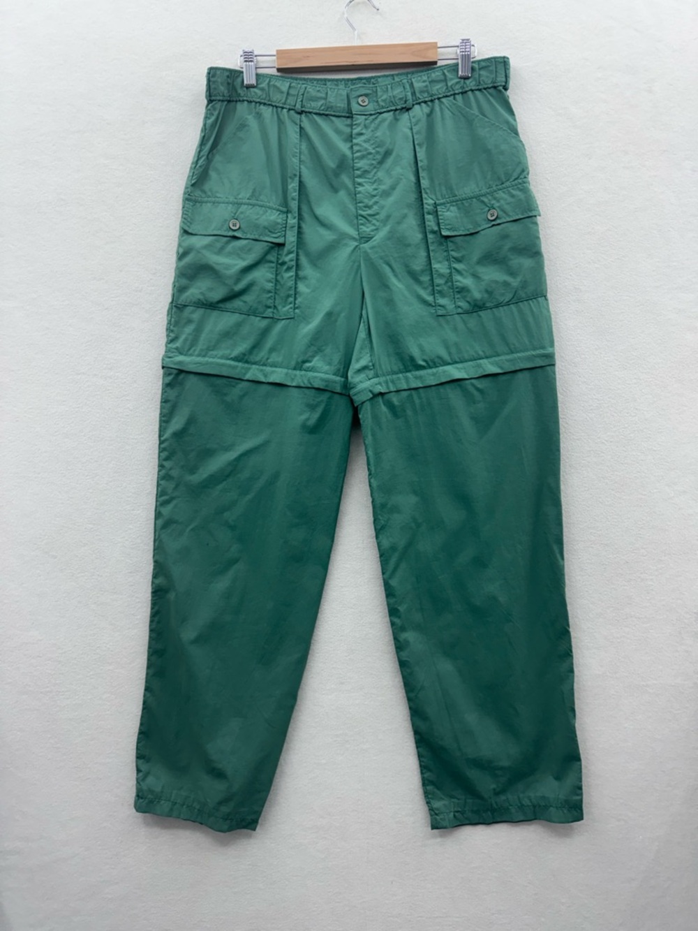 Vintage Sportif Men’s Medium Convertible Green Cargo Pants Outdoor Hiking